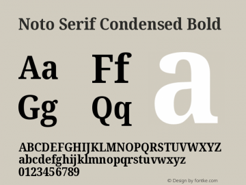 Noto Serif Condensed Bold Version 1.002图片样张