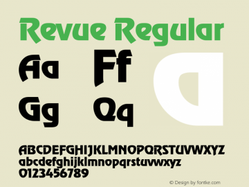 Revue Regular 0.0 Font Sample