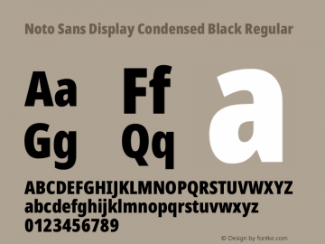 Noto Sans Display Condensed Black Regular Version 1.900图片样张