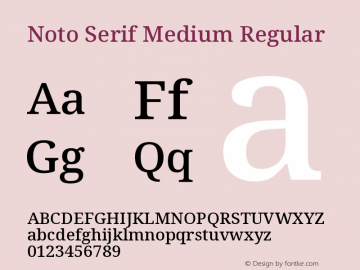 Noto Serif Medium Regular Version 1.002图片样张