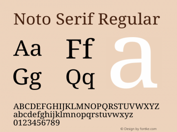 Noto Serif Regular Version 1.001图片样张
