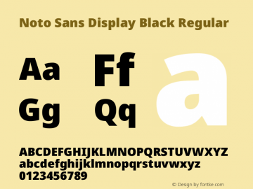 Noto Sans Display Black Regular Version 1.000 Font Sample