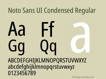 Noto Sans UI Condensed Regular Version 1.901图片样张