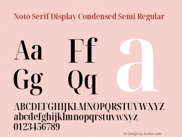 Noto Serif Display Condensed Semi Regular Version 1.900图片样张