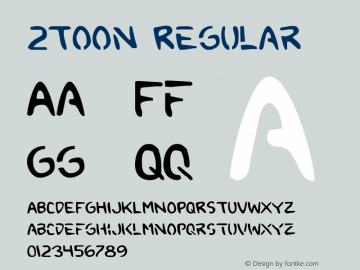 2Toon Regular 1 Font Sample