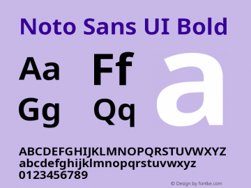 Noto Sans UI Bold Version 1.901图片样张