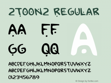 2Toon2 Regular 1 Font Sample