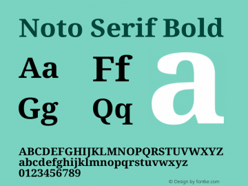 Noto Serif Bold Version 1.001图片样张