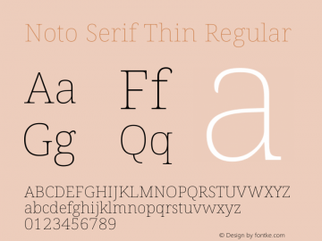 Noto Serif Thin Regular Version 1.001图片样张