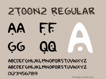 2Toon2 Regular 1 Font Sample