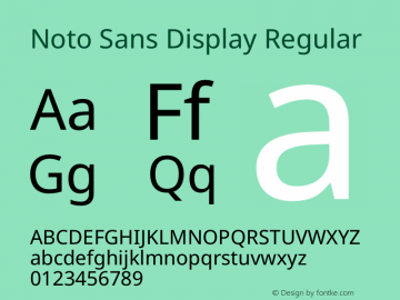 Noto Sans Display Regular Version 1.900图片样张