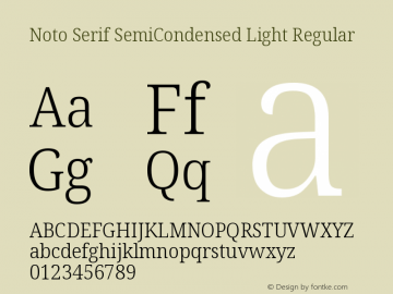 Noto Serif SemiCondensed Light Regular 1.001图片样张