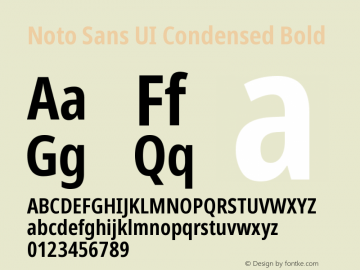 Noto Sans UI Condensed Bold Version 1.901图片样张