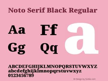 Noto Serif Black Regular Version 1.002图片样张