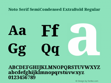 Noto Serif SemiCondensed ExtraBold Regular 1.001图片样张