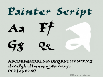 Painter Script 1.0 Thu Mar 04 10:00:42 1993 Font Sample