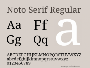 Noto Serif Regular Version 1.002图片样张