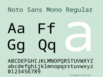 Noto Sans Mono Regular Version 1.900图片样张