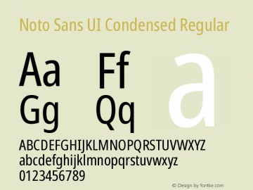Noto Sans UI Condensed Regular 1.001图片样张