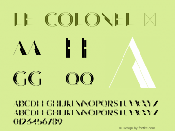 Le Colonel ¶ Version 1.005 Font Sample