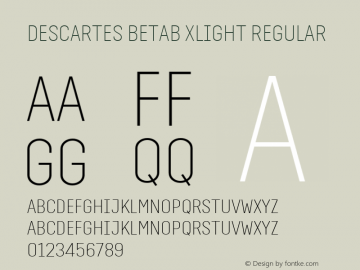 Descartes BetaB XLight Regular Version 1.000;PS 001.001;hotconv 1.0.56图片样张