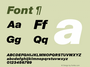 Font ¶ Version 2.100图片样张