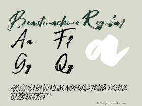 Beastmachine Regular Version 1.000 Font Sample