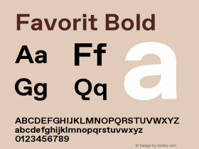 Favorit Bold Version 1.0图片样张