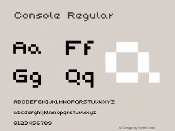 Console Regular Version 1.0.0 Font Sample