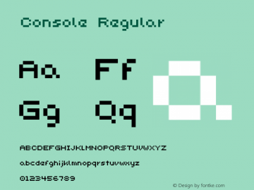 Console Regular Version 1.0.0图片样张