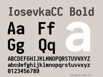 IosevkaCC Bold 1.9.5 Font Sample