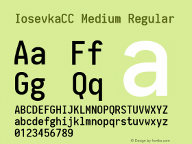 IosevkaCC Medium Regular 1.9.5 Font Sample