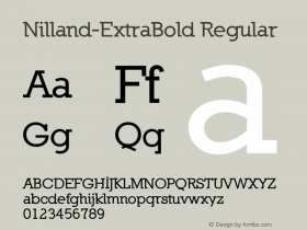 Nilland-ExtraBold Regular 1.0 2005-03-11图片样张