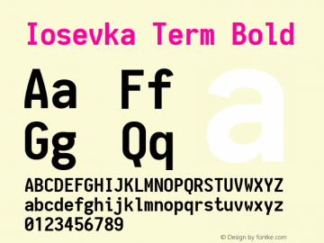 Iosevka Term Bold 1.9.5图片样张