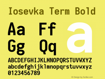 Iosevka Term Bold 1.9.5图片样张