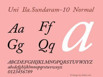 Uni Ila.Sundaram-10 Normal 2.0, Unicode.图片样张