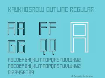 KayKhosrow Outline Regular Version 1.00 July 29, 2016, initial release图片样张