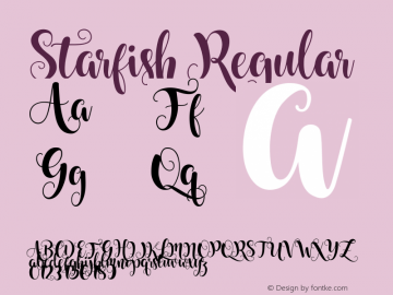 Starfish Regular Version 1.000 by  Francis Studio Font Sample