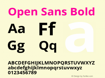 Open Sans Bold Version 1.10图片样张