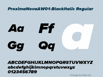 ProximaNovaAW01-BlackItalic Regular Version 3.50图片样张