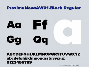 ProximaNovaAW01-Black Regular Version 3.50图片样张