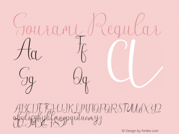 Gourami Regular Version 1.000; ttfautohint (v1.3) Font Sample