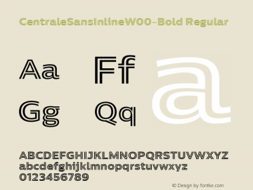 CentraleSansInlineW00-Bold Regular Version 1.00 Font Sample