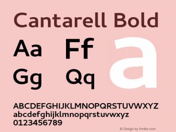 Cantarell Bold Version 0.024 Font Sample