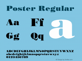 Poster Regular 3.1 Font Sample