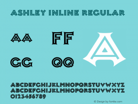 Ashley Inline Regular Version 1.2 : Latin 1, 2 and 5图片样张