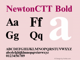 NewtonCTT Bold TrueType Maker version 1.00.03图片样张