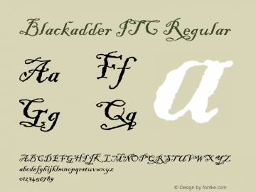 Blackadder ITC Regular Version 1.00图片样张