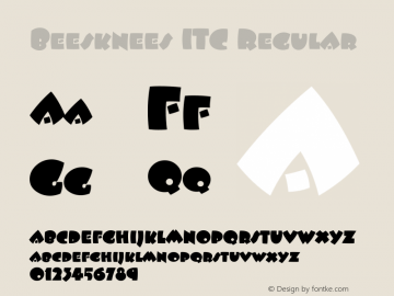 Beesknees ITC Regular Version 1.00 Font Sample