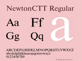 NewtonCTT Regular TrueType Maker version 1.00.03图片样张